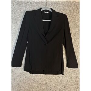 Max Mara A25 Made in Italy Black Stretch Wool Blazer‎ Lycra Sensations US Size 2